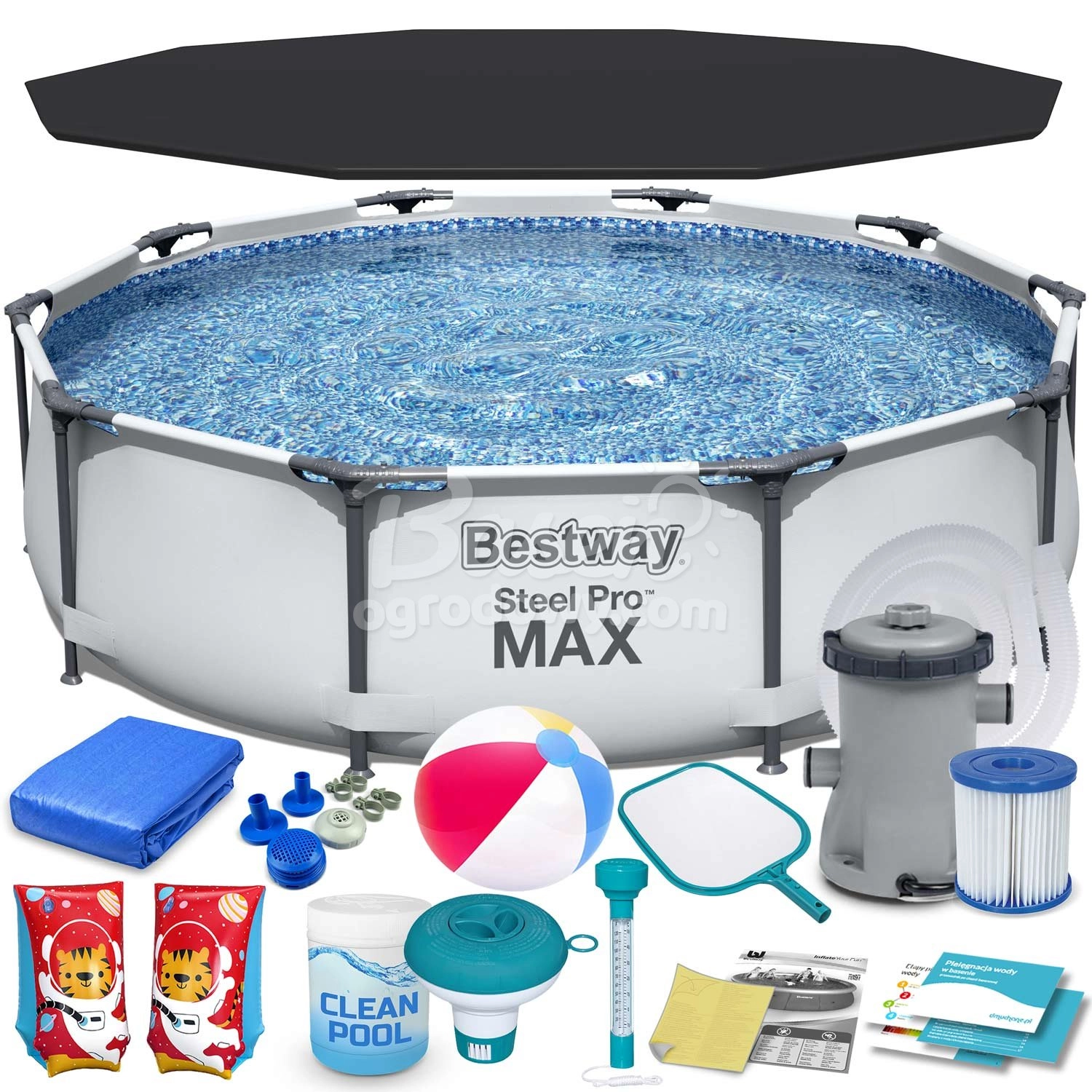Zahradní rámový bazén BESTWAY Power Steel 305 × 76 cm set 17v1