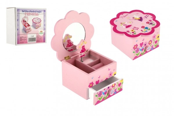 Levně Teddies Šperkovnice Princess hrající květina