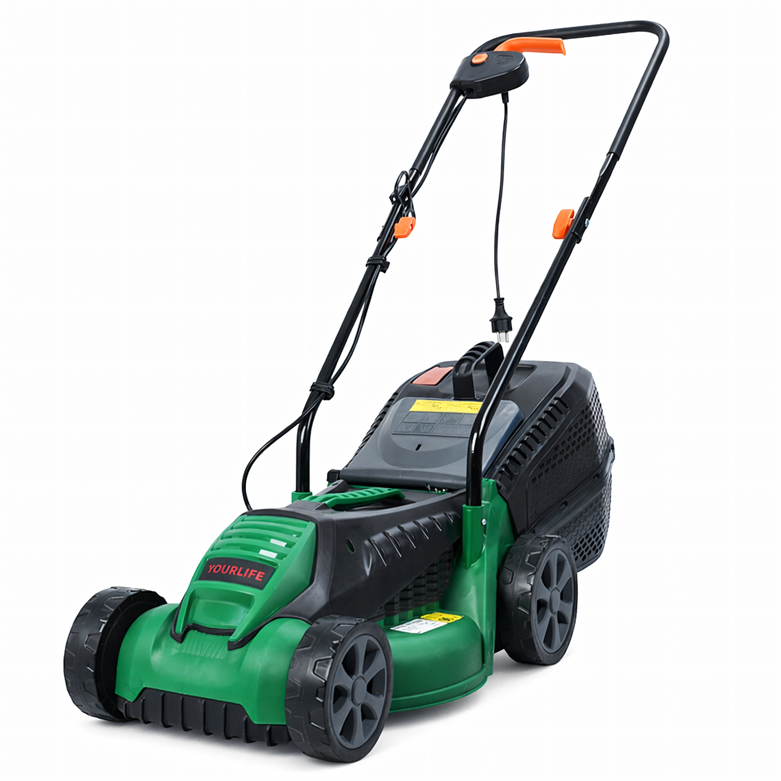 Levně Elektrická sekačka na trávu 1600 W, 32 cm, lehká s košem 30 l