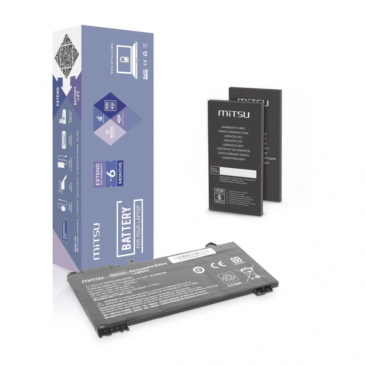 Levně MITSU BC/HP-450G6 3500 mAh baterie - neoriginální