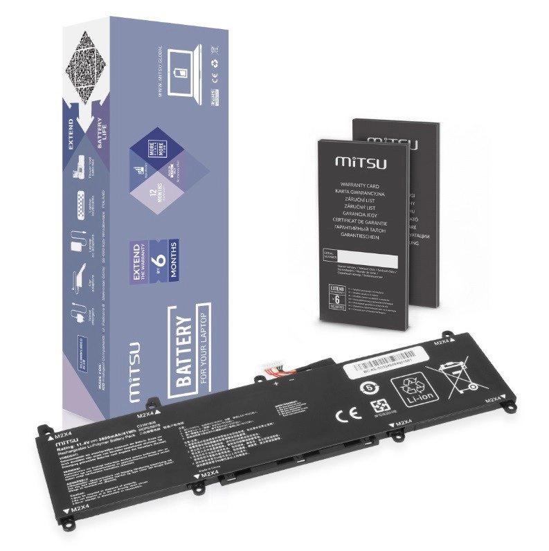 Levně Baterie MITSU pro ASUS VivoBook S13 (C31N1806) 11,4 V 3600 mAh 41 Wh