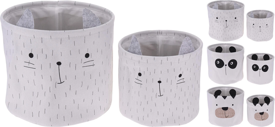 Levně Home Styling Collection Koše HZ1990520 šedé 2 ks