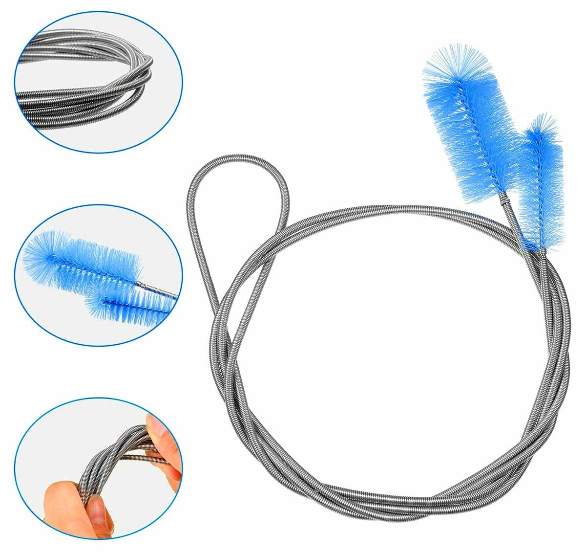 Čistič hadic a trubic AG80C, oboustranný ohebný kartáč