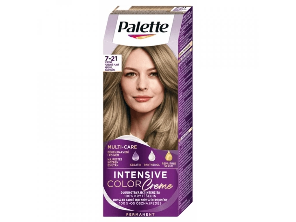 Levně Palette Intensive Color Creme Medium Ash Blonde 7-21