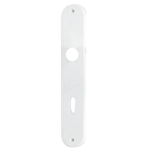 Levně Štítové dveřní kování pro dozický klíč 72 mm, bílé, plast