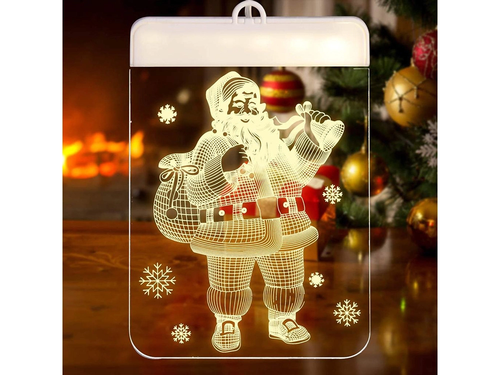 Levně Verk 26016 Závěsná vánoční 3D LED dekorace svítící Santa Claus
