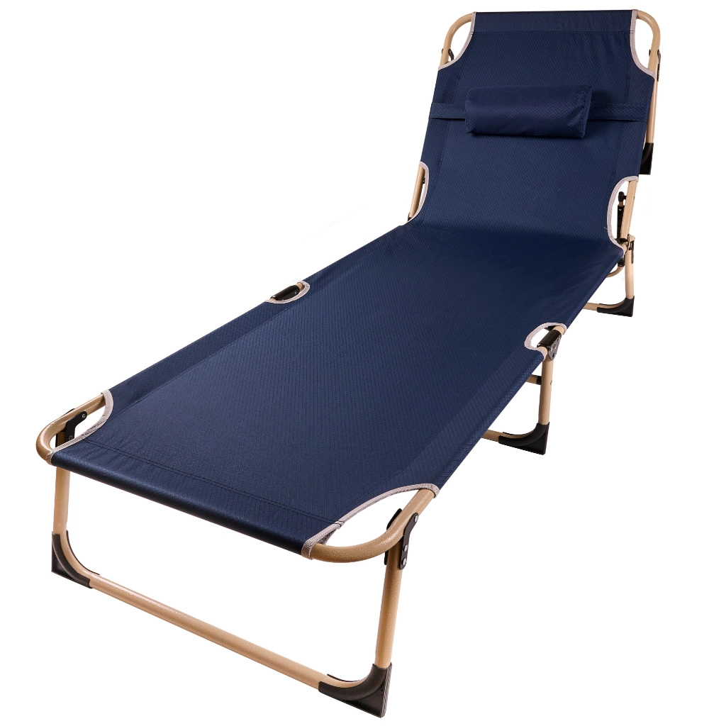 Levně KIK KX3909 Skládací polní lůžko193 cm tmavě modrá