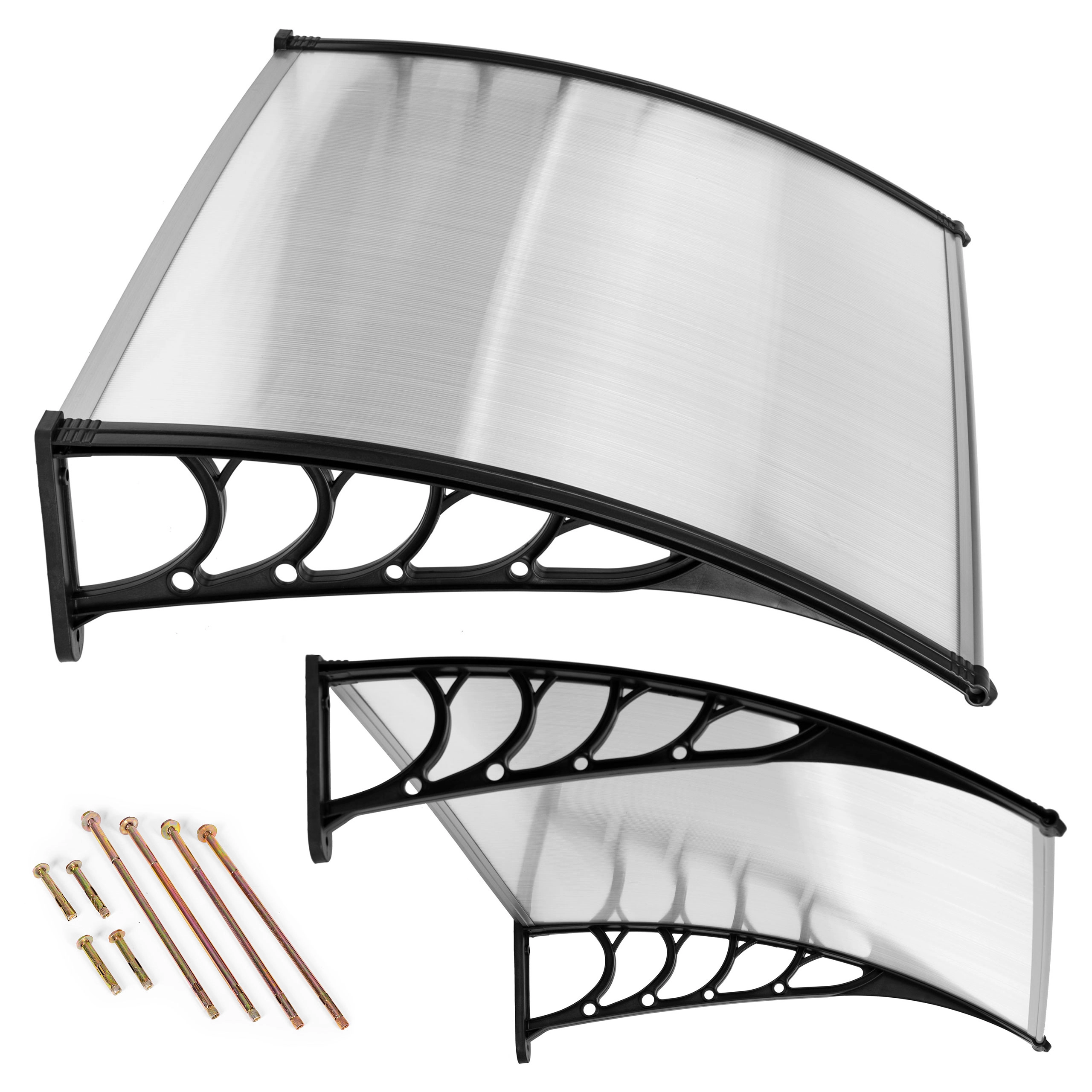 Levně ModernHome Stříška nad dveře kryt stříšky polykarbonát 150x100 cm