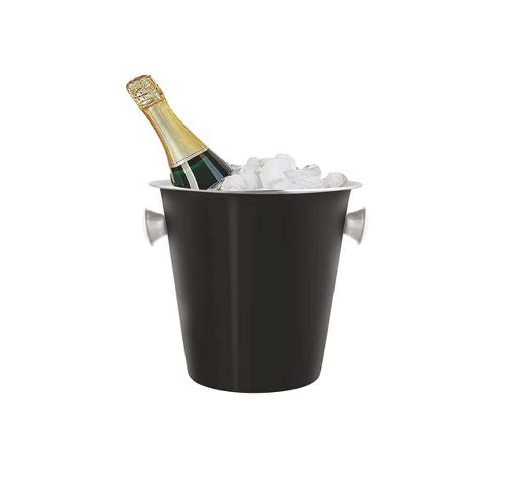 Levně CHLADIČ NA ŠAMPAŇSKÉ PRŮM. 22 CM, NEREZ, ČERNÁ