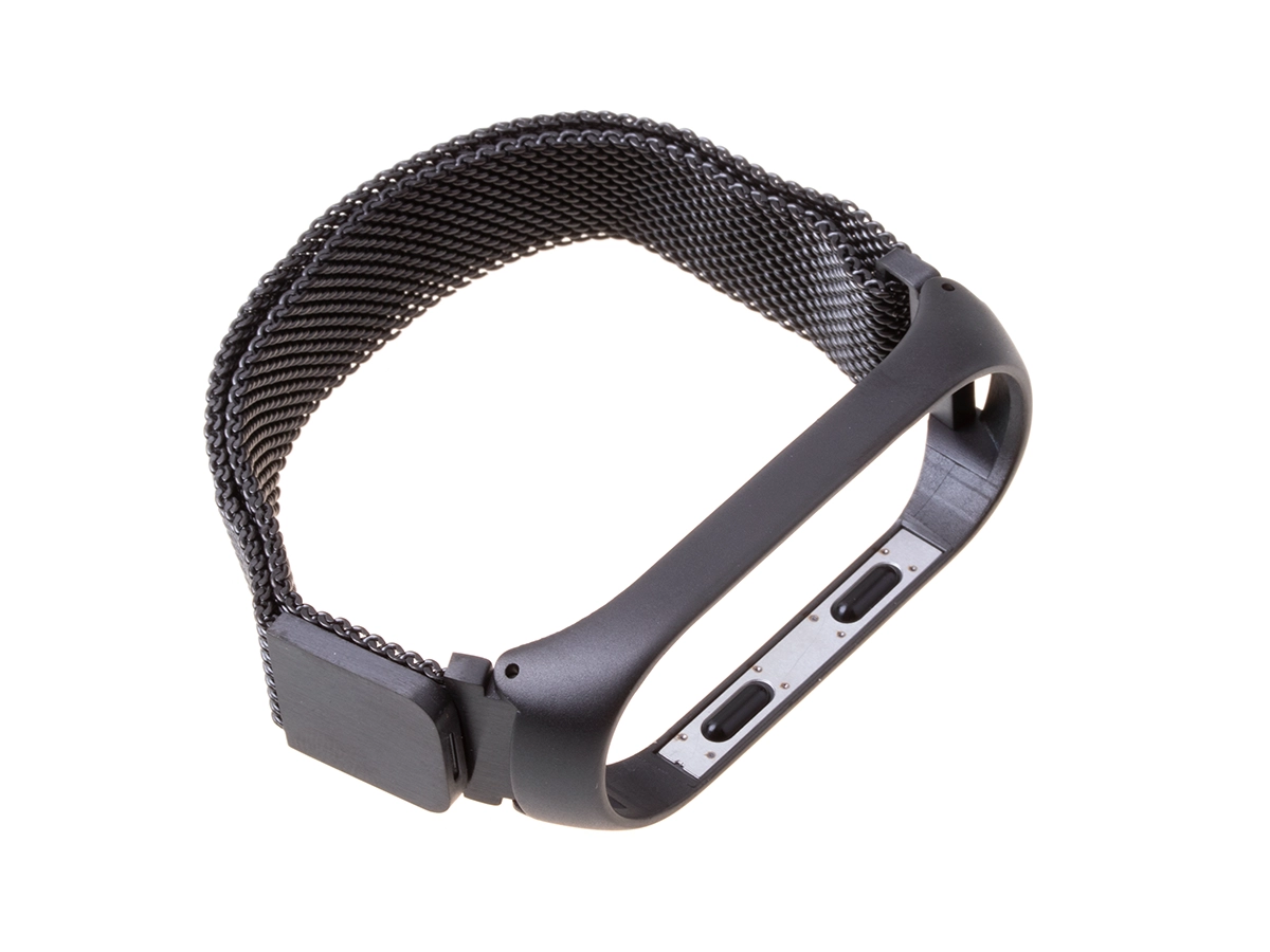Levně Kovový magnetický řemínek pro Xiaomi Mi Band 3/4 – černý