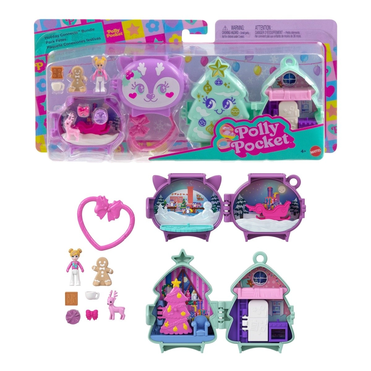 Levně Polly Pocket sváteční kompaktní set 2‑pack