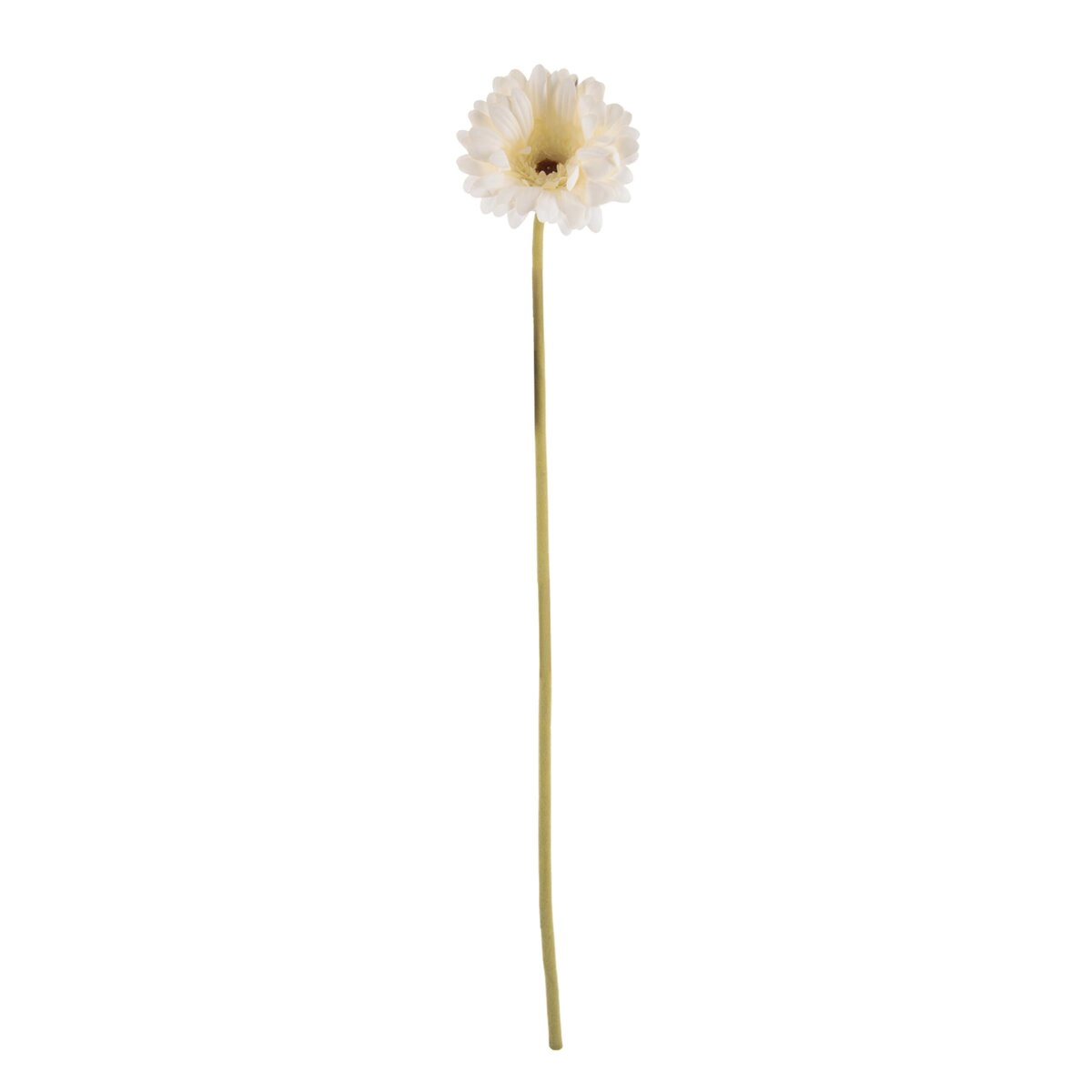 Levně Umělá květina Gerbera bílá 61 cm