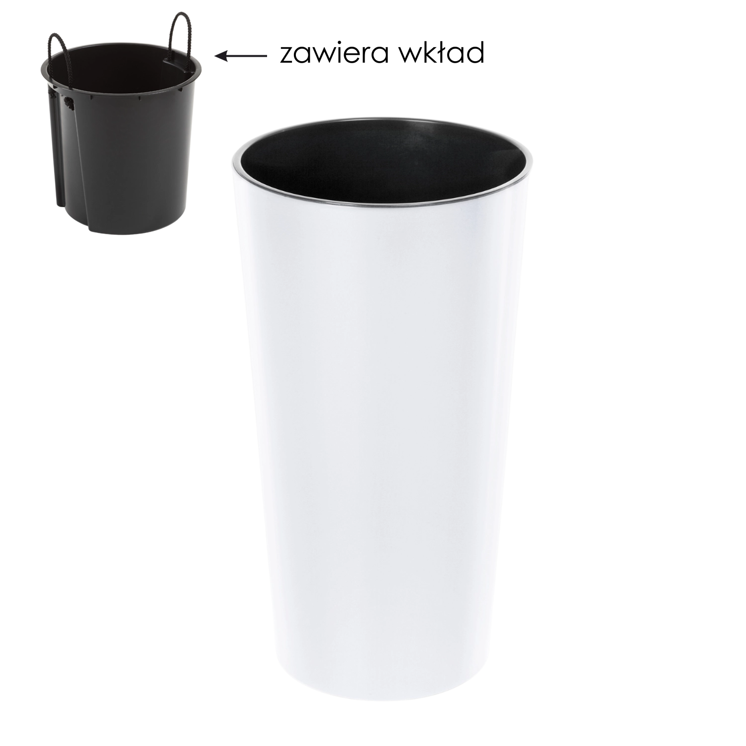 Levně Lamela Designový květináč LILIA 30 cm bílý