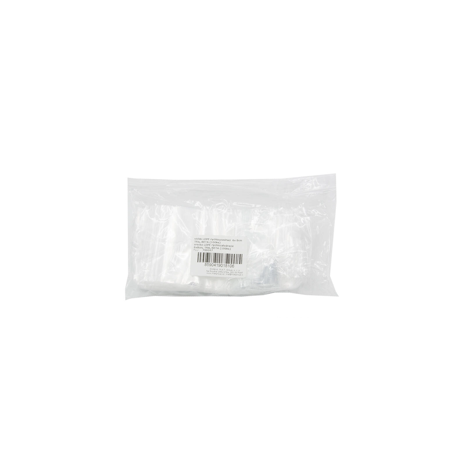 Levně Rychlouzavírací sáčky LDPE 6 × 8 cm, průhledné (100 ks)