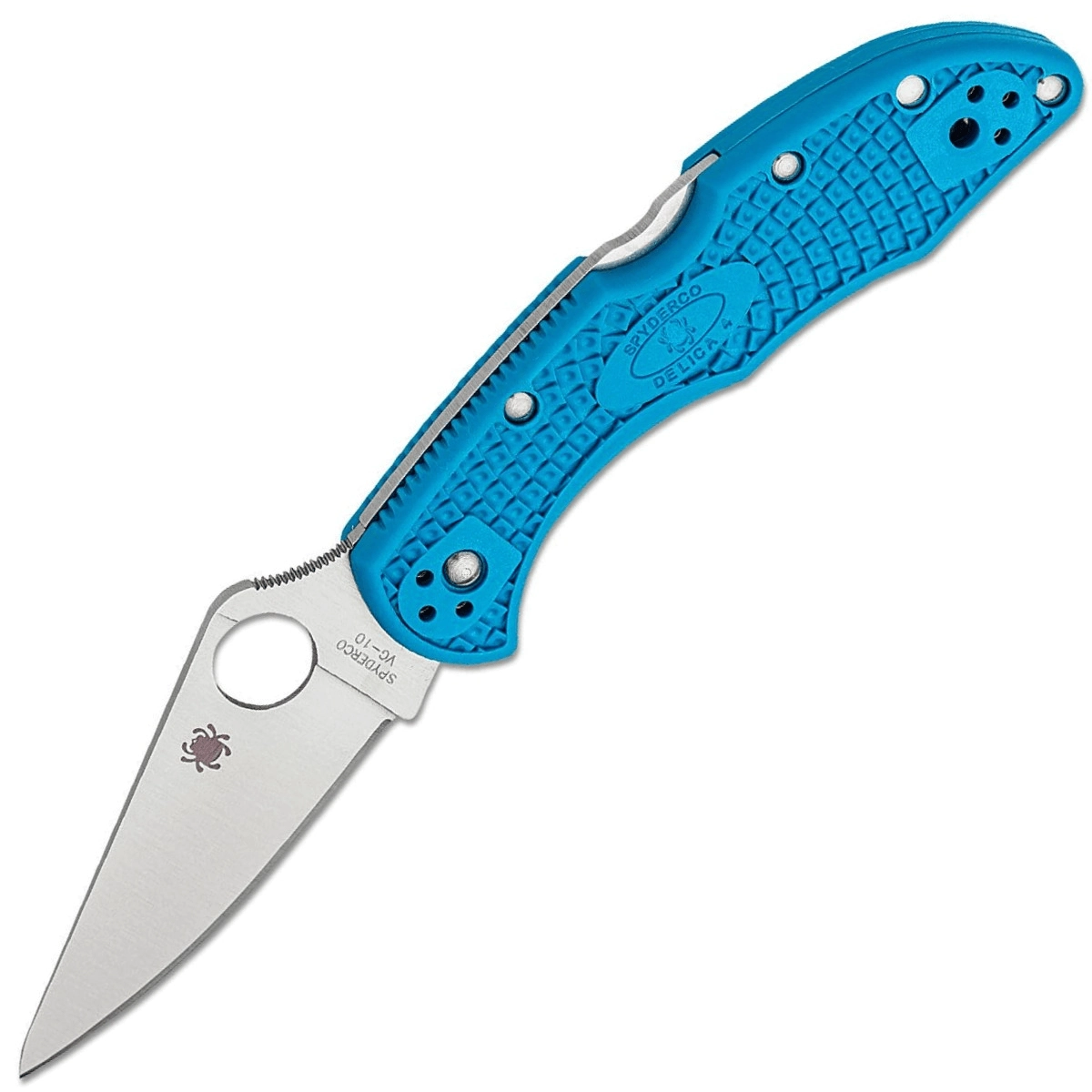 Levně Spyderco Delica 4 Lightweight Blue Flat Ground C11FPBL