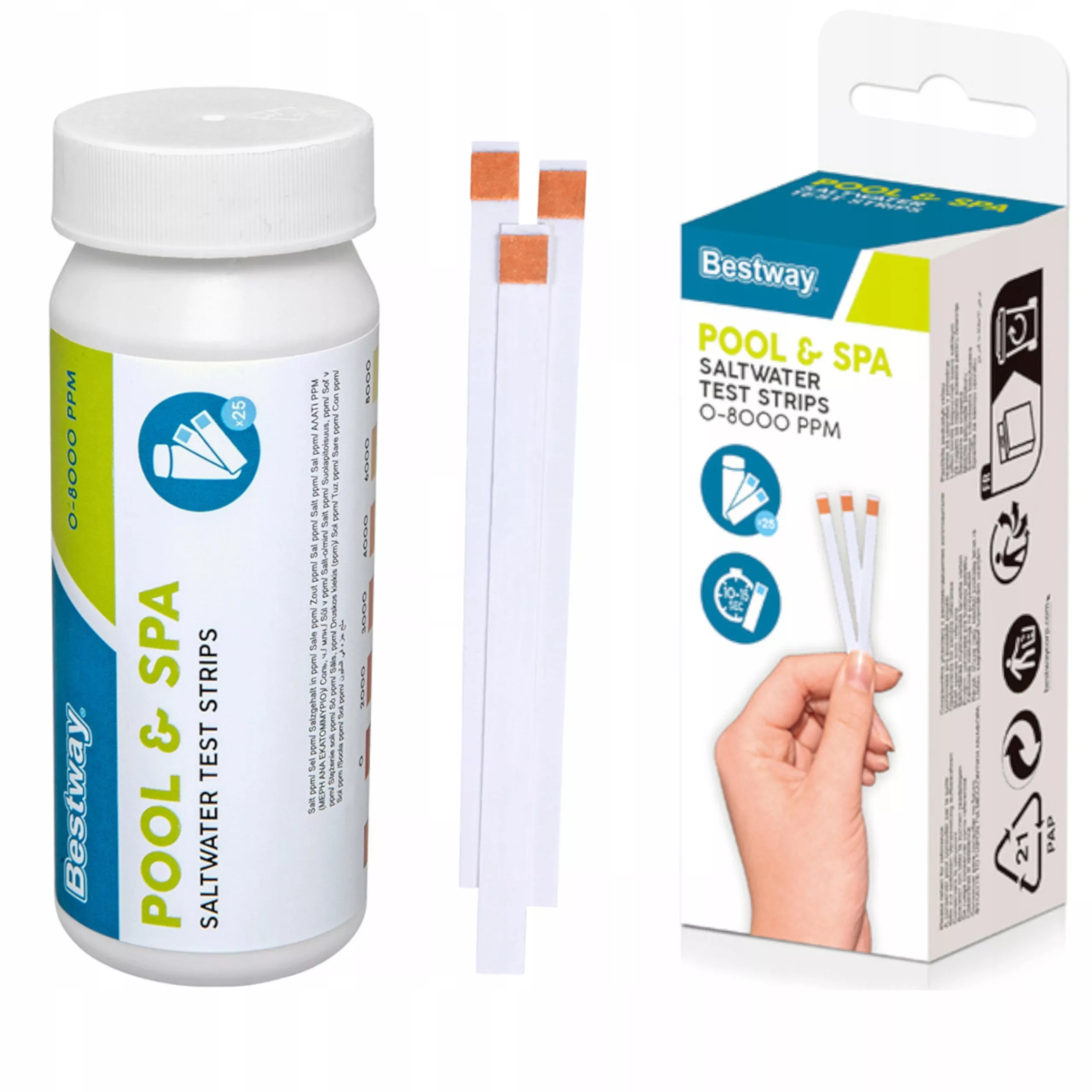Levně BESTWAY 58767 proužkový tester na slanou vodu 25 ks