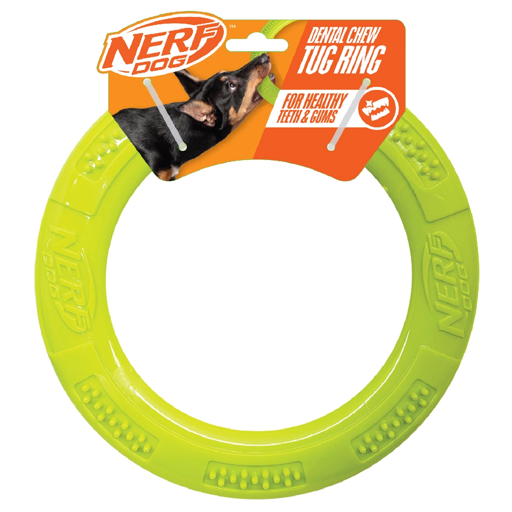 Levně Nerf Dog dentální tahadlo ve tvaru kruhu 23 cm