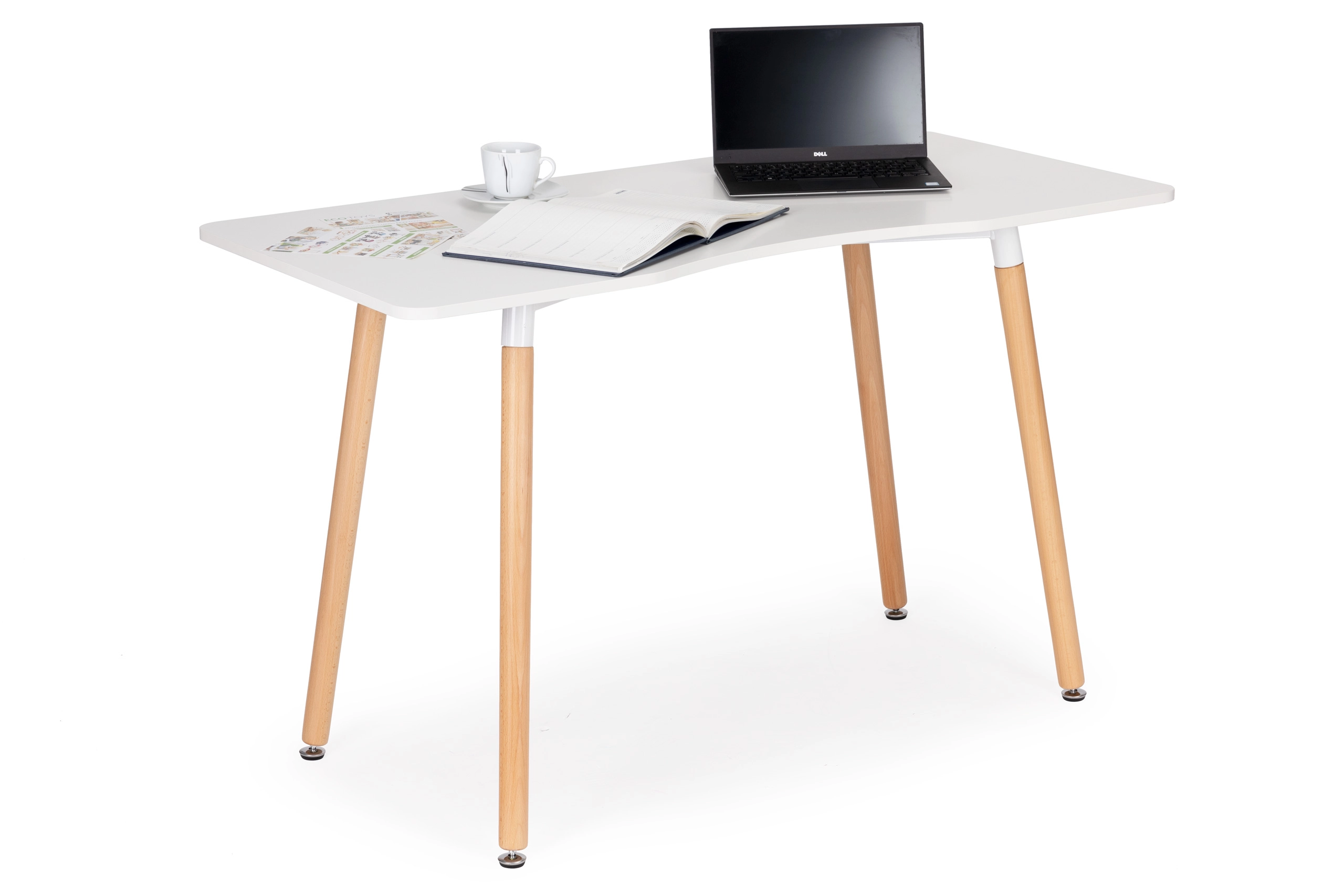 Levně Moderní psací stůl pro práci a studium MODERNHOME, bílý, 120 × 60 cm