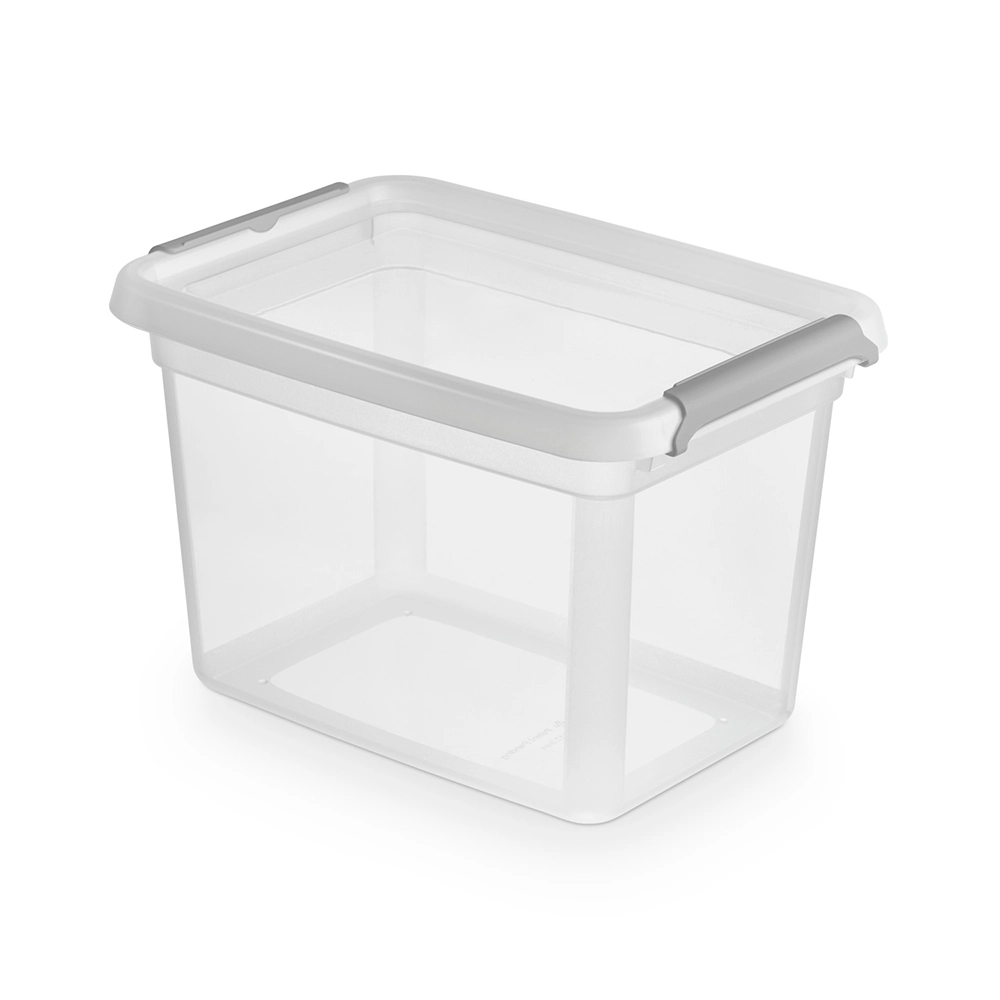 Levně Basestore úložná dóza s víkem a klipsy 2 l
