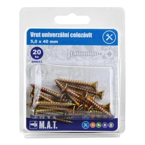 Levně vrut un.celozávit 5,0x 40mm ZZ (20ks)