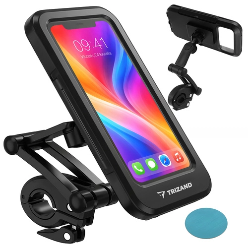 Levně Vodotěsný držák telefonu na kolo TRIZAND s otočením 360°