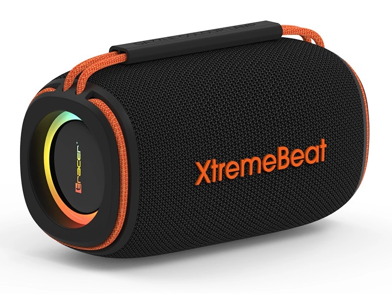 Levně Bezdrátový reproduktor Tracer XtremeBeat Mid TWS s RGB podsvícením – černý