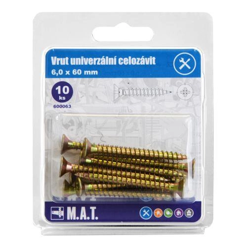 Levně vrut un.celozávit 6,0x 60mm ZZ (10ks)