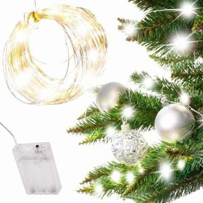 Levně KIK KX5731 Dekorativní LED pásky 5m 50LED s bateriemi studená-teplá bílá