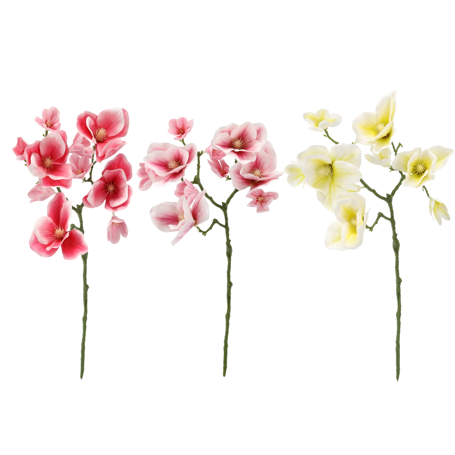 Levně Umělá větvička magnolie 56 cm – mix barev