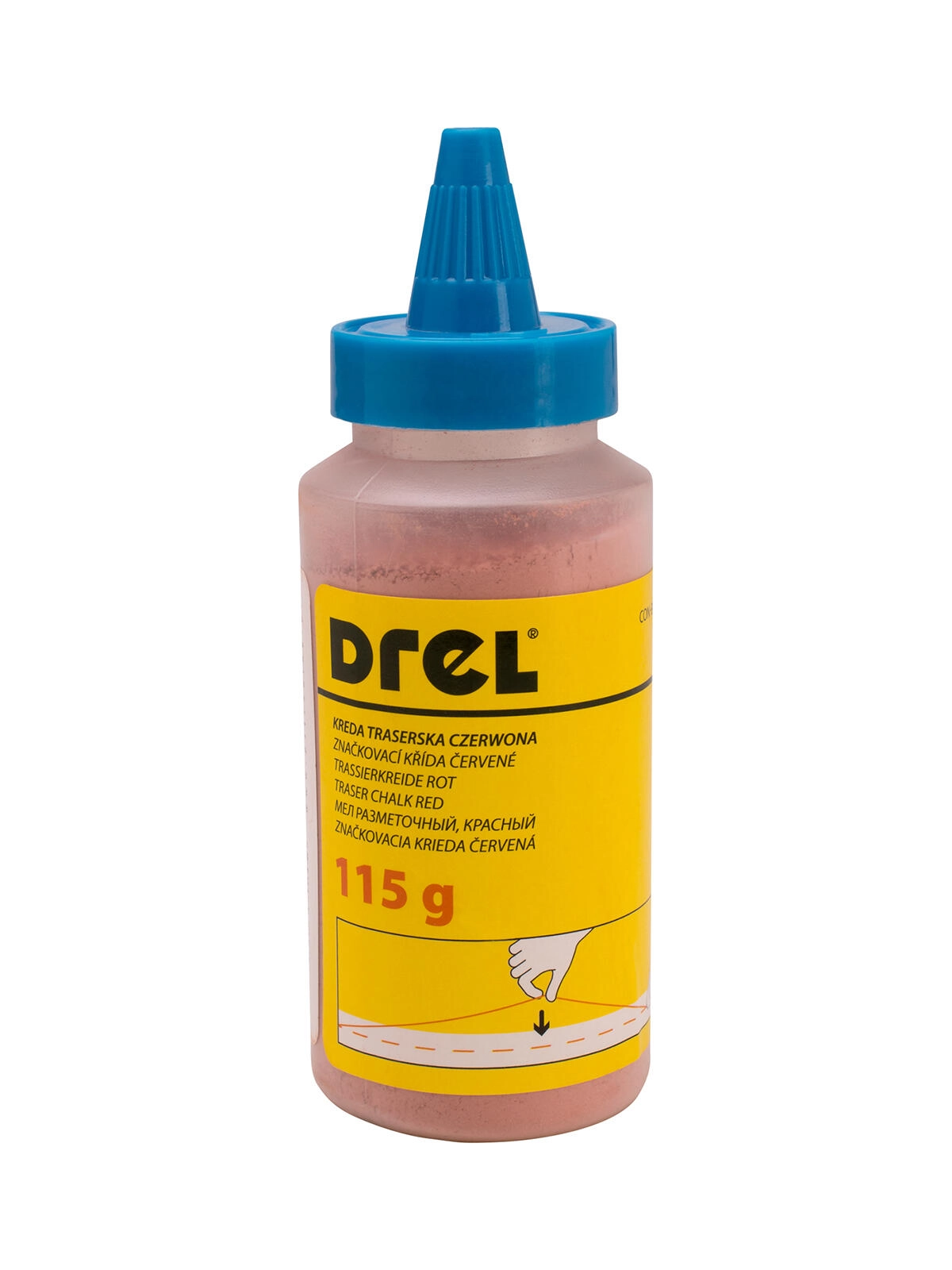 Levně Značkovací pudr červený 115 g Drel