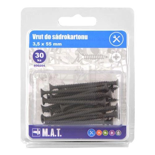 Levně Vrut do sádrokar.3,5x55mm jemný z.,f. (30ks)