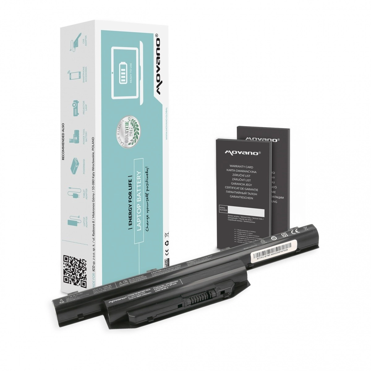 Levně Baterie Movano pro Fujitsu Lifebook E744 a E753 4400 mAh 48 Wh