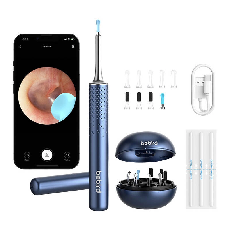 Levně Bebird M9 S Smart Visual Ear-Clean Rod modrá / Otoskop / chytré čištění uší / mini kamera / propojení s aplikací (Bebird M9 S)
