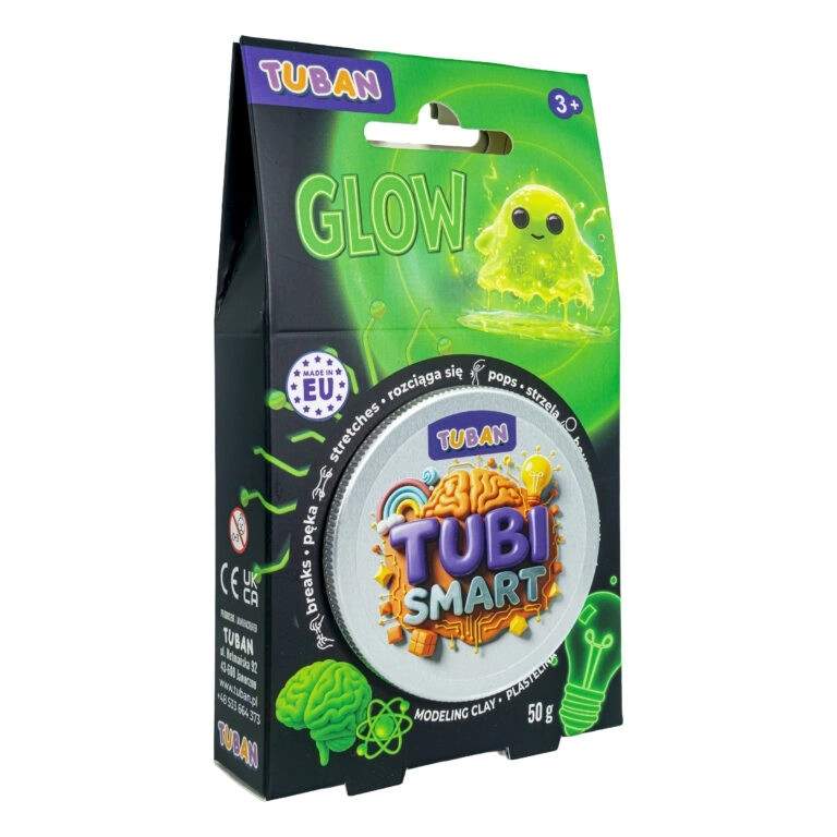 Levně Plastelína Tubi Smart zářící ve tmě 50 g