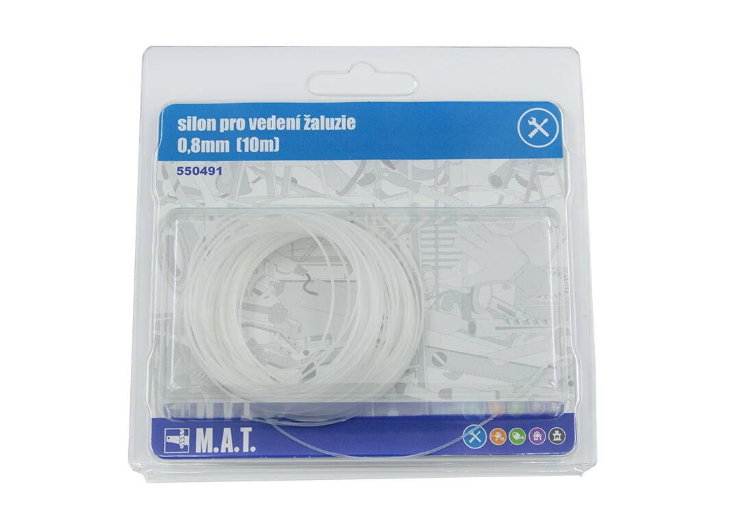 Levně Silon pro vedení žaluzie 0,8mm (10m) blistr