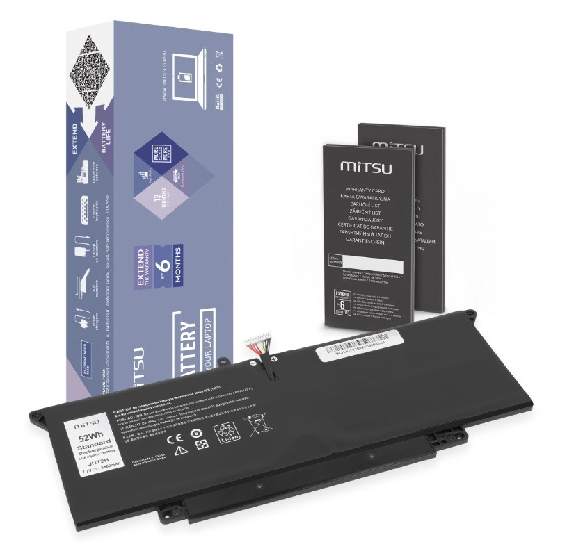 Levně MITSU baterie pro Dell Latitude 7410 2‑in‑1 / 7310 2‑in‑1 (JHT2H), 6800 mAh, 52 Wh