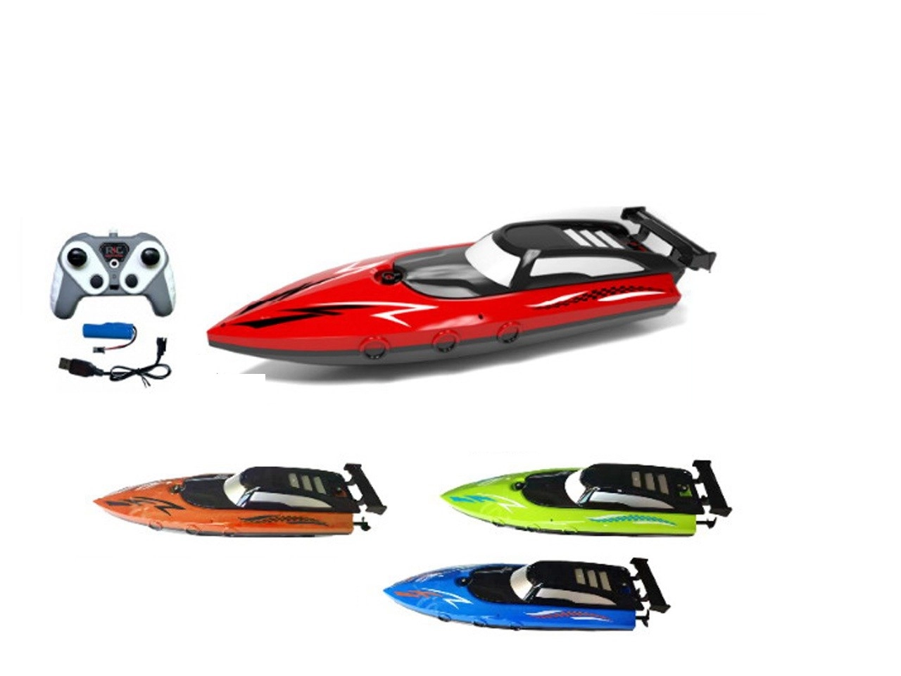 Levně Motorový člun R/C s USB nabíječkou - různé barvy