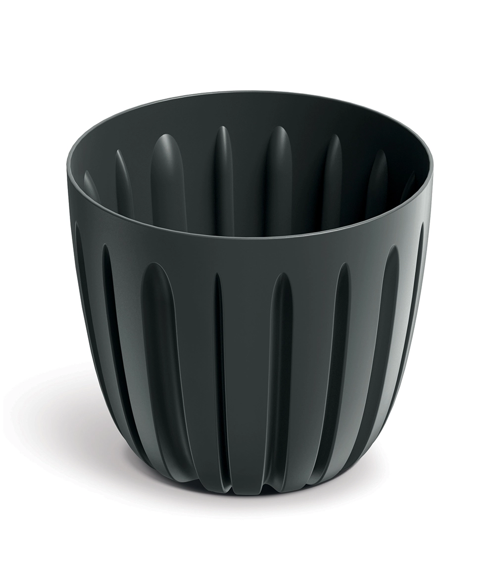 Levně Prosperplast Plastový květináč WARIOS šedý, 16,8 cm