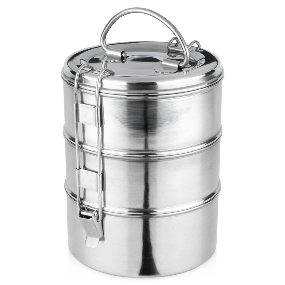 Levně Vilde nerezová třípatrová jídlonosička 3x 900 ml