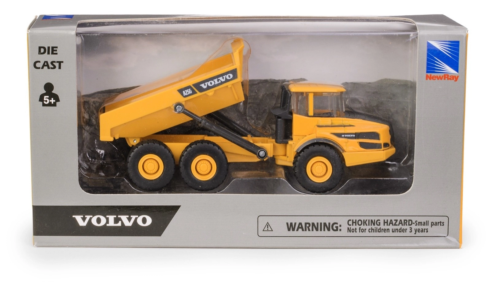 Levně Miniaturní sklápěč volvo a25g s gumovými pneumatikami