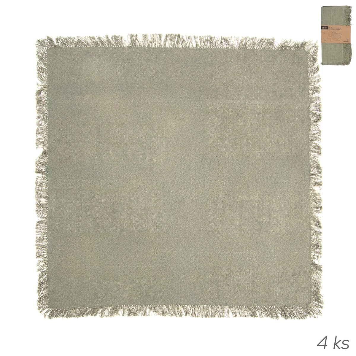 Levně Orion Servírovací ubrousky GREENISH bavlna zelenkavá 4 ks 45x45cm