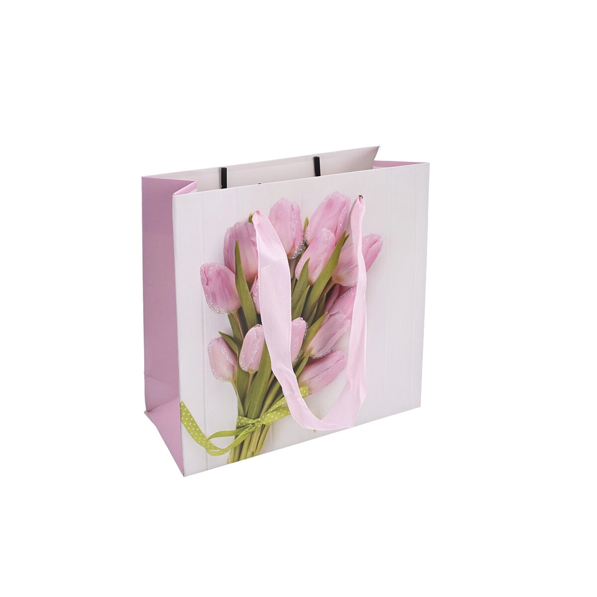Levně Taška papírová dárková tulipány A0372/1