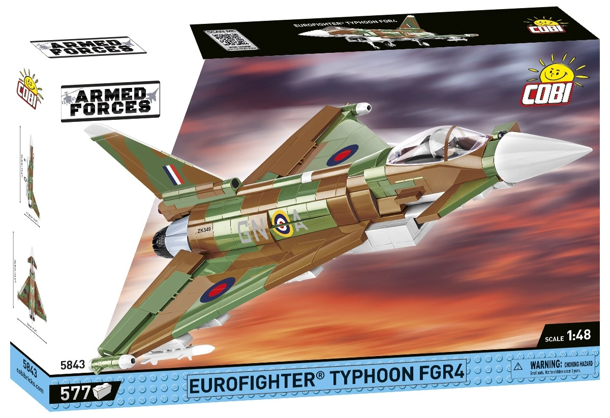 Levně Cobi 5843 Armed Forces Eurofighter Typhoon FGR4, 1:48, 577 kostek