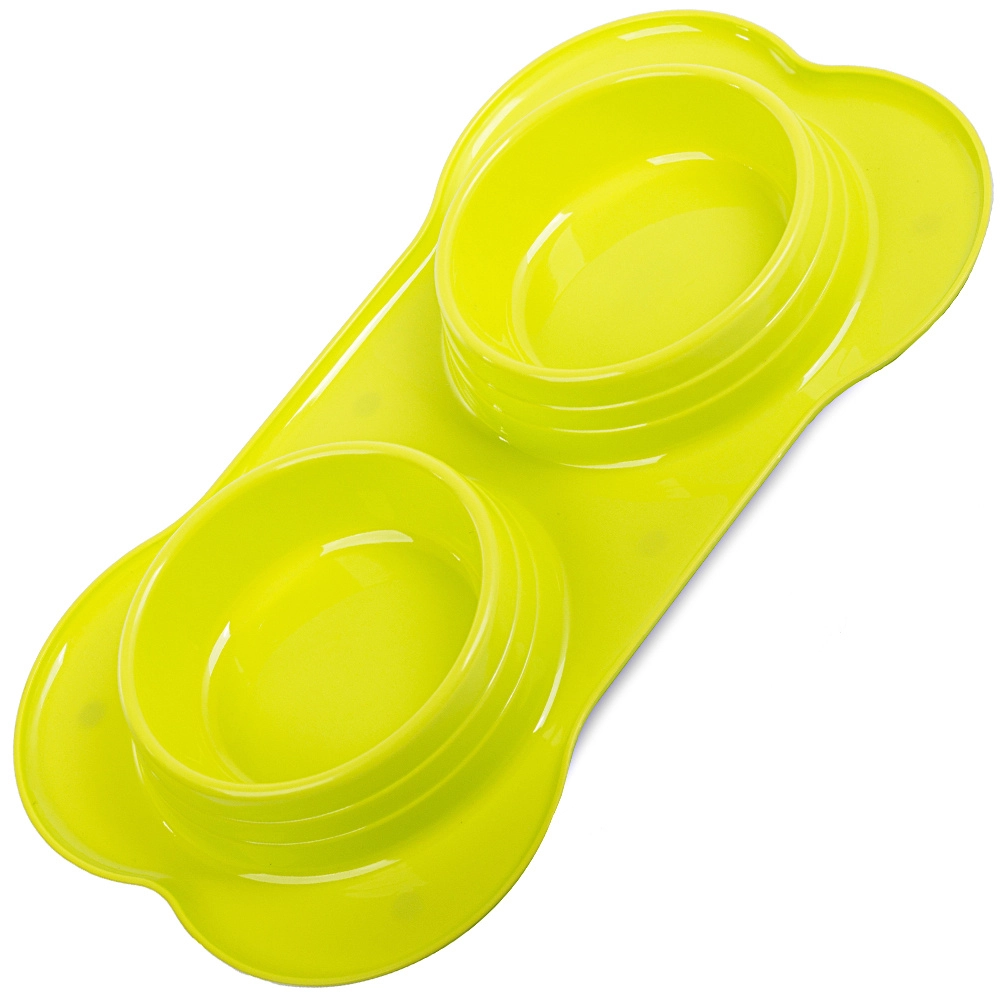 Levně Verk 19109 Miska pro psy a kočky dvojitá 2 x 400 ml