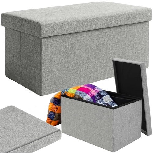 Levně Ruhhy 26131 Taburet s úložným prostorem 76 × 38 × 38 cm, šedý