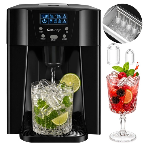 Levně Kompresorový výrobník ledu Ruhhy 3 l černý s LCD