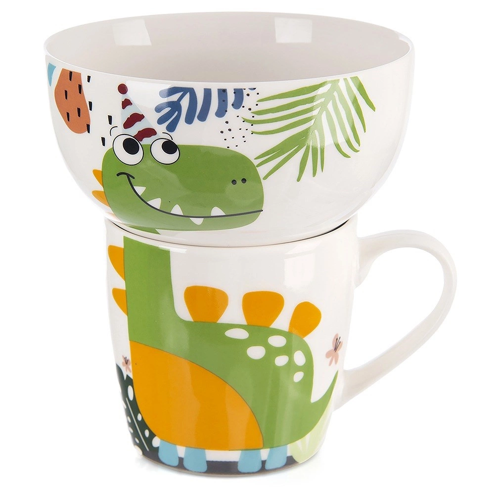 Levně Orion Hrnek s miskou dino 350 ml