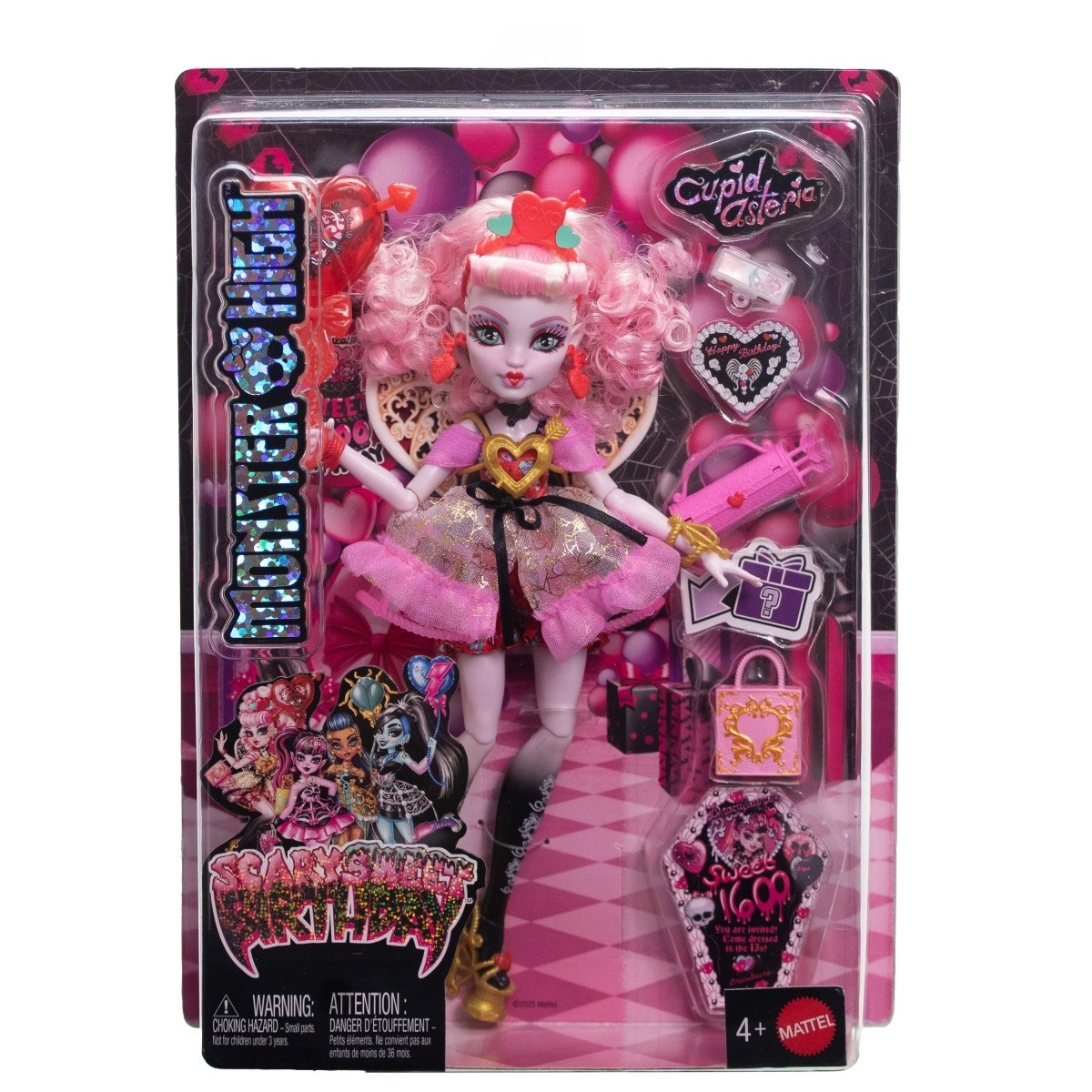 Levně Monster high strašisladké narozeniny cupid asteria – sběratelská panenka s doplňky