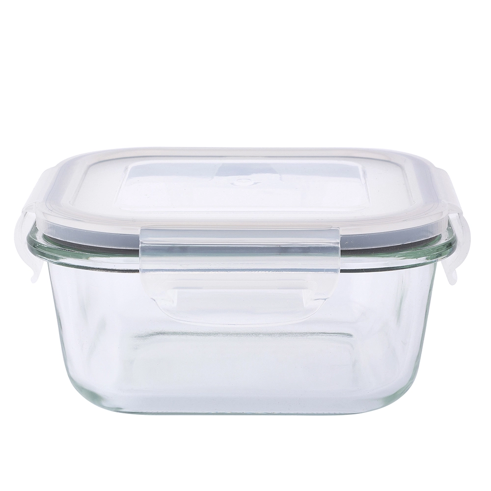 Levně Skleněná čtvercová dóza Fresh s víkem 0,45 l
