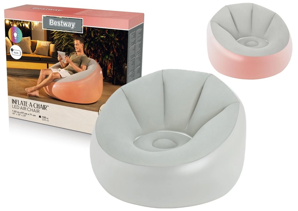 Levně Bestway křeslo s osvětlením 102 x 97 x 71 cm 75086